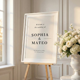 Classic Elegant Wedding Welcome Sign Perfect Poster