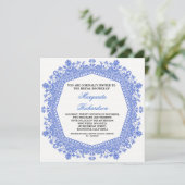 Classic Elegant White Damask vrijgezellenfeest nod Kaart (Staand voorkant)