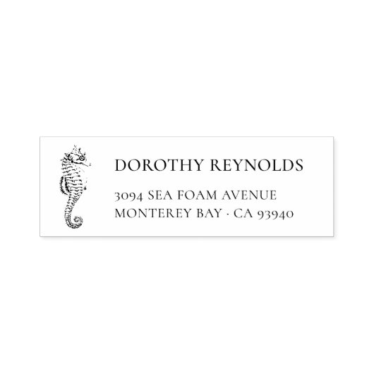 Classic Elegant  zeepaardje | Retouradres Zelfinktende Stempel (Design)