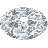 Classic Elegant  Zwart Wit Herten Woodland Kerstboom Rok (Gekanteld)