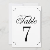 Classic Elegant Zwart Wit Ticket Lijst Wedding Kaart (Voorkant)