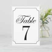 Classic Elegant Zwart Wit Ticket Lijst Wedding Kaart (Staand voorkant)