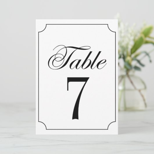 Classic Elegant Zwart Wit Ticket Lijst Wedding Kaart (Staand voorkant)