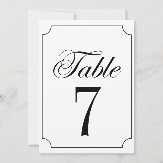 Classic Elegant Zwart Wit Ticket Lijst Wedding Kaart (Achterkant)