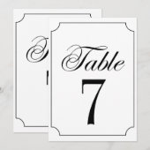 Classic Elegant Zwart Wit Ticket Lijst Wedding Kaart (Voorkant / Achterkant)