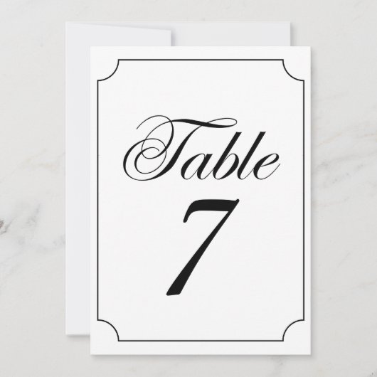 Classic Elegant Zwart Wit Ticket Lijst Wedding Kaart (Voorkant)