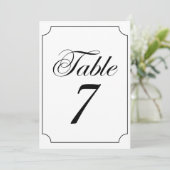 Classic Elegant Zwart Wit Ticket Lijst Wedding Kaart (Staand voorkant)