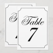 Classic Elegant Zwart Wit Ticket Lijst Wedding Kaart (Voorkant / Achterkant)