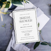 Classic Elegant Zwart & Wit Vrijgezellenfeest Kaart