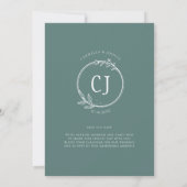 Classic Elegante Waterverf Eucalyptus Boho Bruilof Save The Date (Achterkant)
