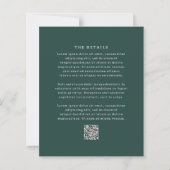 Classic Emerald Green Simple Wedding Invitation (Achterkant)