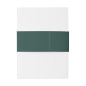 Classic Emerald Green Simple Wedding Uitnodigingen Wikkel (Achterkant Voorbeeld)