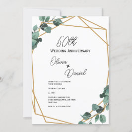 Classic Emerald Greenery Wedding Anniversary  Kaart