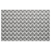 Classic en Chic Black White Damask Monogram Naam Stof (Yard (91,4 cm))