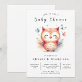 Classic Enchanted Owl Baby shower Kaart (Voorkant / Achterkant)