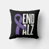 Classic End ALZ Bewustzijn en Paarse lint Kussen (Achterkant)