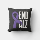 Classic End ALZ Bewustzijn en Paarse lint Kussen (Voorkant)
