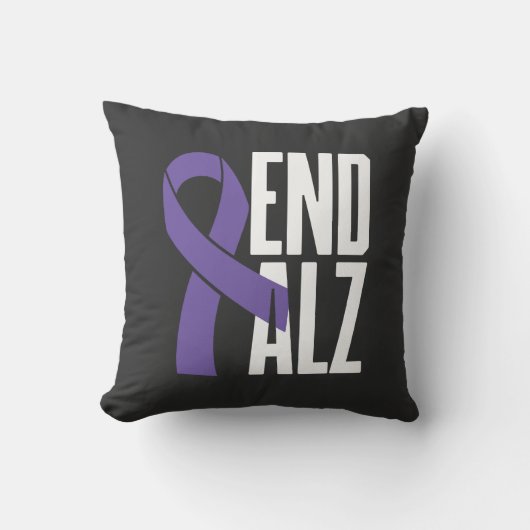 Classic End ALZ Bewustzijn en Paarse lint Kussen (Voorkant)