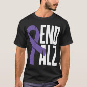 Classic End ALZ Bewustzijn en Paarse lint T-shirt (Voorkant)