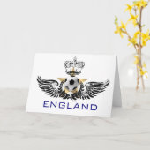 Classic Engeland Football logo voetbal Wenskaart Kaart (Gele Bloem)