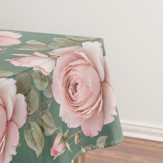 Classic English Roses In Blush Pink  Tafelkleed (Voorbeeld)