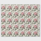 Classic English Roses In Soft Shades Of Pink Cadeaupapier (Vlak)