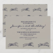 Classic Equestrian Birthday Kaart (Voorkant / Achterkant)