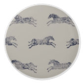Classic Equestrian Horse Pattern Keramische Knop (Voorkant)
