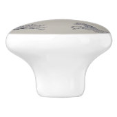 Classic Equestrian Horse Pattern Keramische Knop (Zijkant)