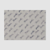 Classic Equestrian Horse Pattern Tissuepapier (Voorkant)