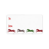 Classic Equestrian kerstcadeautags Etiket (Voorkant)