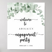 Classic Eucalyptus Engagement Party - Welkom Poster (Voorkant)