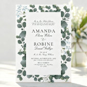 Classic Eucalyptus Wedding Invitation Kaart