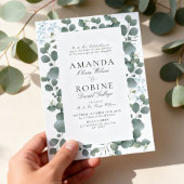 Classic Eucalyptus Wedding Invitation Kaart