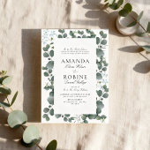 Classic Eucalyptus Wedding Invitation Kaart