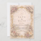 Classic European Baroque Wedding Save The Date (Voorkant)