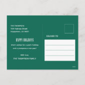 Classic Evergreen Cute Dog Photo Merry Christmas Feestdagenkaart (Achterkant)