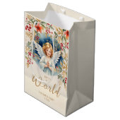 Classic Exquisite Christmas Victorian Angel Xmas Medium Cadeauzakje (Voorkant Gekanteld)