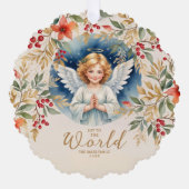 Classic Exquisite Christmas Victorian Angel Xmas Ornament Kaart (Voorkant)