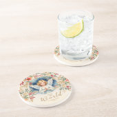 Classic Exquisite Christmas Victorian Angel Xmas Zandsteen Onderzetter (Zijkant)