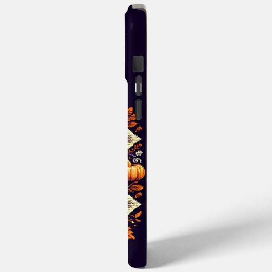 Classic Fair Isle Halloween/pompoen Case-Mate iPhone Case (Achterkant / Links)