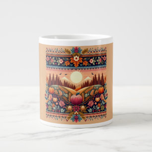Classic Fair Isle Herfst/Herfst Grote Koffiekop