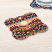Classic Fair Isle Herfst/Herfst Kartonnen Onderzetters (Gekanteld)