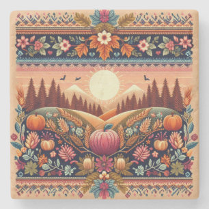 Classic Fair Isle Herfst/Herfst Stenen Onderzetter
