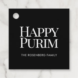 Classic Family Name Happy Purim Bedankjes Labels