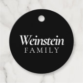 Classic Family Name Purim Bedankjes Labels (Voorkant)