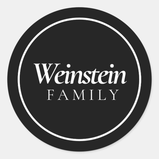 Classic Family Name Purim Sticker (Voorkant)