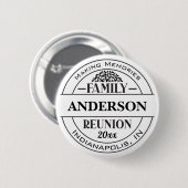 Classic Family Reunion Button Custom Text Badge (Voorkant /achterkant)