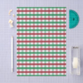 Classic Farmhouse Red & Green Gingham Plaid Tissuepapier (Craft)