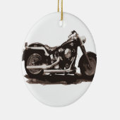 Classic Fat Boy-motorfiets Keramisch Ornament (Rechts)